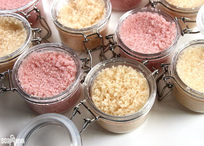 Create your own customized bath salts for wedding favors. They are quick and easy to make, and can also be used as a scrub. Post includes a free printable!