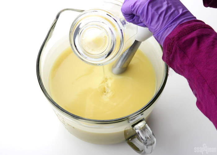 Simple Castile Cold Process Soap DIY // Learn how to make soap with 100% olive oil. Castile soap is extremely gentle and great for sensitive skin.