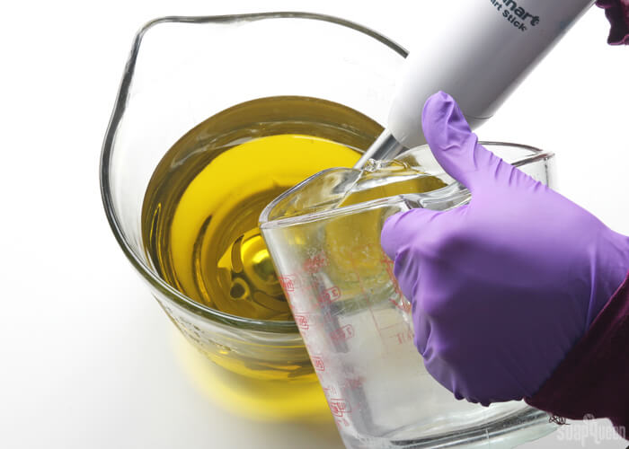 Simple Castile Cold Process Soap DIY // Learn how to make soap with 100% olive oil. Castile soap is extremely gentle and great for sensitive skin.