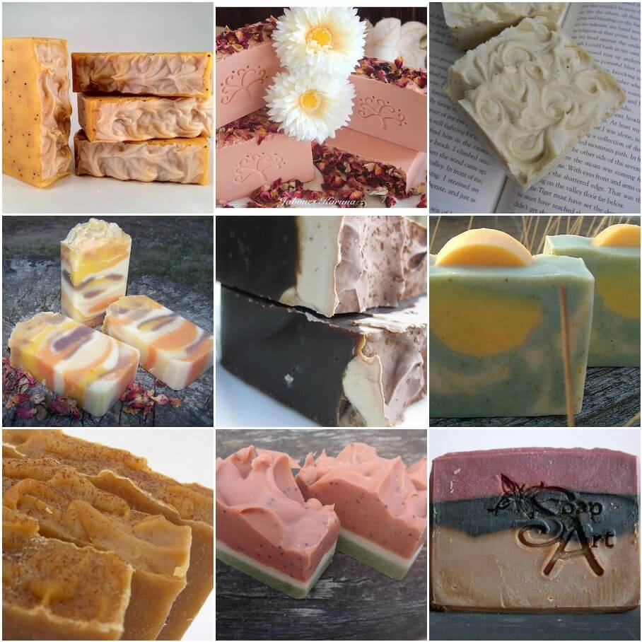 Natural Colored Soaps from the Make It Monday contest.