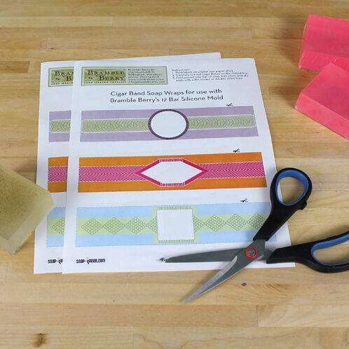 Free label template for BrambleBerry's 12 Bar Silicone Mold