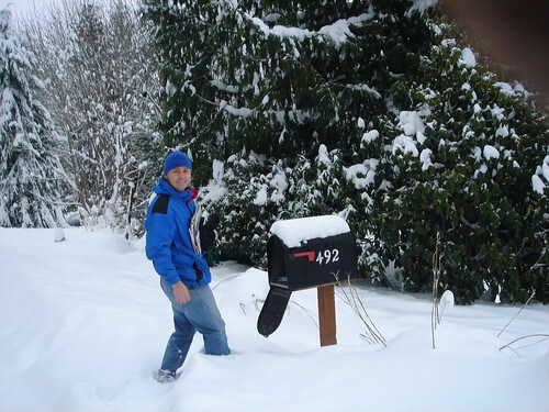 Chris getting our mail Chris getting our mail