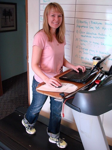 Walking on the treadmill desk Picture 653
