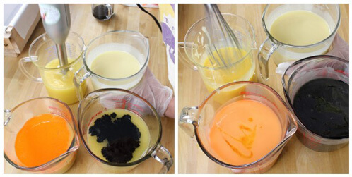 Mixing colorants for faux funnel pour