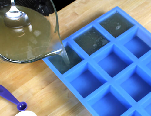 Pouring melt and pour soap