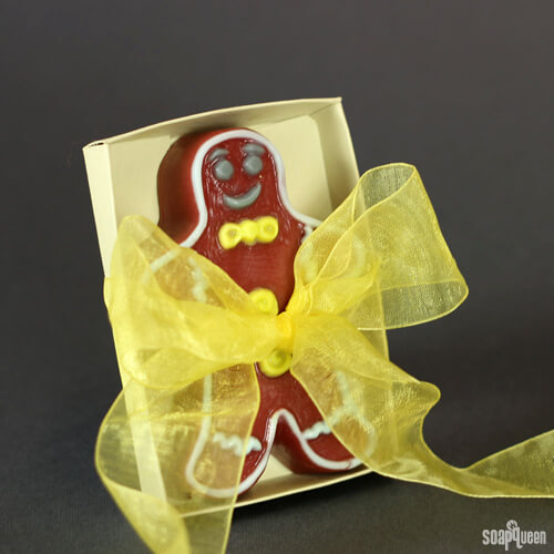 These gingerbread man soaps feature fun colors for a unique twist.