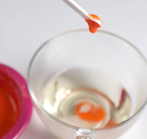 Orange Drops going into soap.
