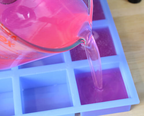 Pouring melt and pour soap