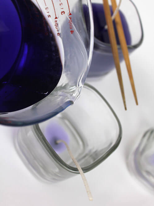 Pouring Purple Wax