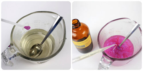 Adding Mica and FO to heart soap