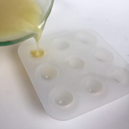 Pouring Soap into Molds