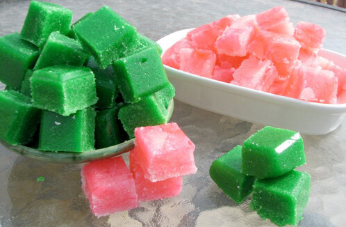 Sugar scrub cubes