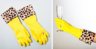 Pretty soapmaking gloves