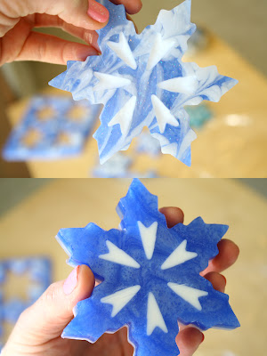 Learn how to create gorgeous snowflake soap!