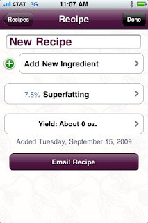 Soapmaking iPhone app