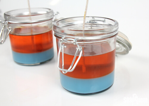 Learn how to make your own layered candles! Post also includes candle troubleshooting FAQs. 